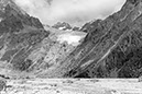 Pelvouxgruppe Ostseite, Blick auf den Glacier blanc, Hintergrund des St. Pierre- Tales